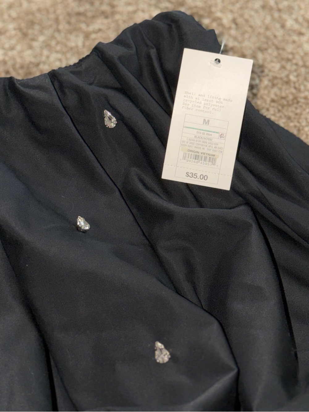 A New Day brand women's embellished bubble mini skirt black. Size medium NWT - Picture 4 of 9